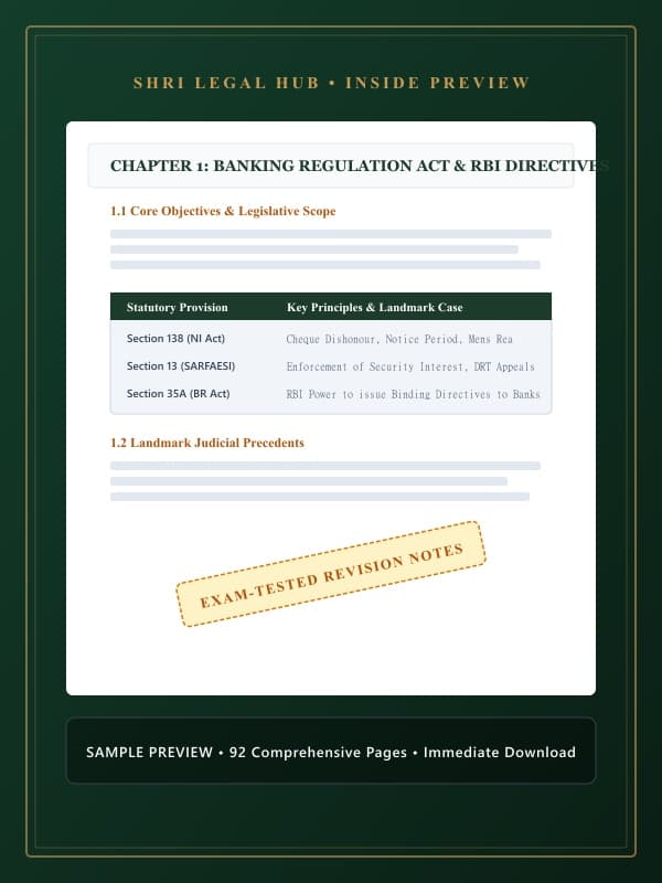 Banking Law & Regulations: Banking Act 1949, RBI Directives & NI Act Notes preview 2