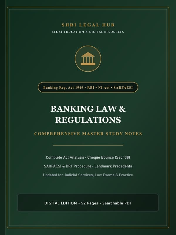 Banking Law & Regulations: Banking Act 1949, RBI Directives & NI Act Notes